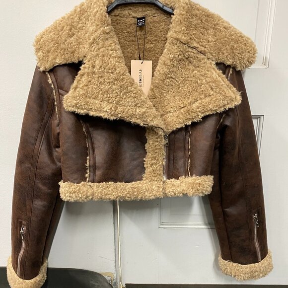 Super Cute! Shein Bae Faux  Leather Jacket size S - Picture 1 of 10